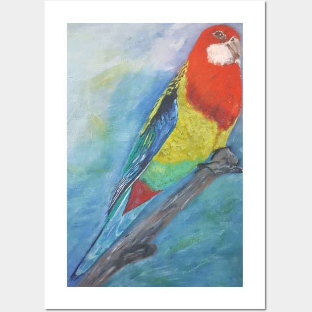 Rosella / Kākā uhi whero Wall Art by Fit-tees